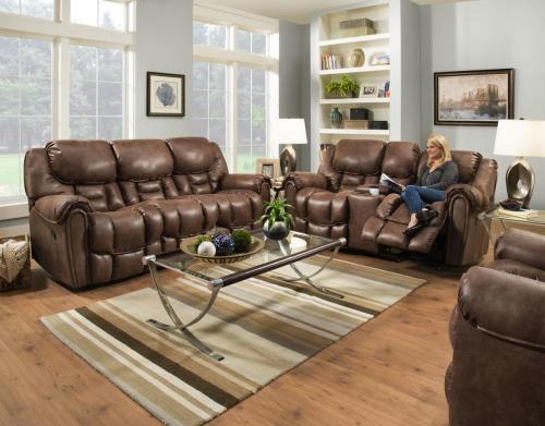 Homestretch #122 - Mocha : Reclining Sofa  Rocking Loveseat 