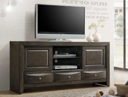 Crownmark #4270 - Dark Grey TV Stand 