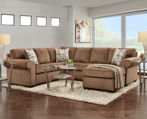 Affordable Furniture - Stationary Sectional - Silverton Coffee