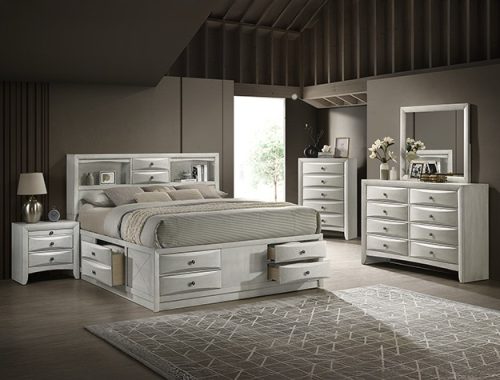 Crownmark 4255 Bedroom Suite - White 