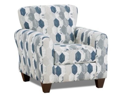 Accent Chair #9001 - Hexagon Sapphire 
