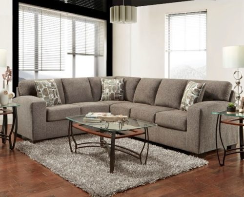 Affordable Furniture #5950 - Stationary Sectional (Impulse Espresso)