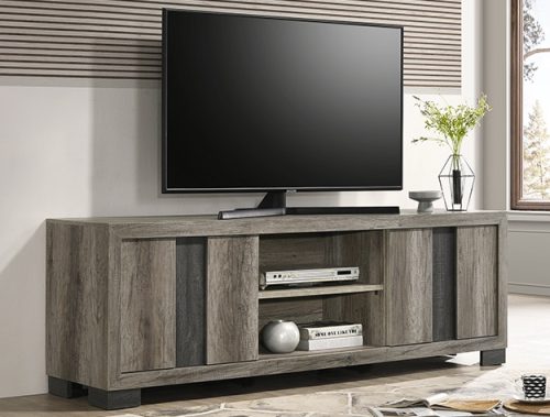 Crownmark - #6830 - TV Stand - Grey/Brown