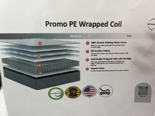 11 Pocketed Coil Mattress (Available in Twin, Full, Queen, & King) 